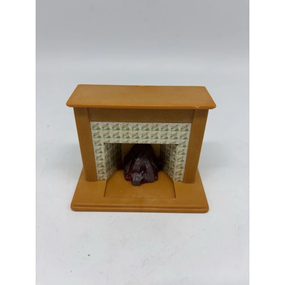 Sylvanian Families Calico Critters Green Sofa Living Room Fireplace Furniture